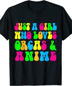 Girl Orcas Fan Anime Tee Ocean Whale Otaku Japanese Manga T-Shirt