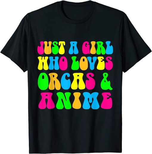 Girl Orcas Fan Anime Tee Ocean Whale Otaku Japanese Manga T-Shirt