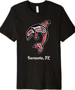 Native American Sarasota Florida Red Orca Killer Whale Premium T-Shirt