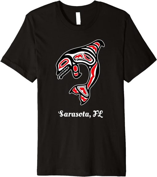 Native American Sarasota Florida Red Orca Killer Whale Premium T-Shirt