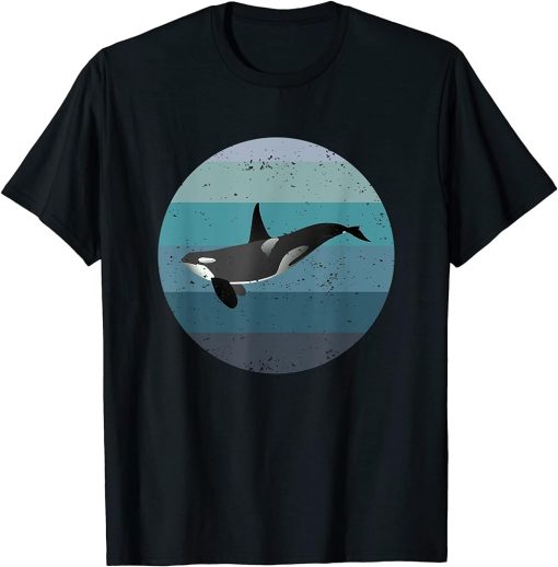 Retro Orca Killer Whale Vintage T-Shirt