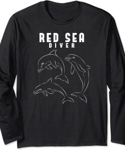 Dolphin Egypt Red Sea Diver Scuba Diving Long Sleeve T-Shirt