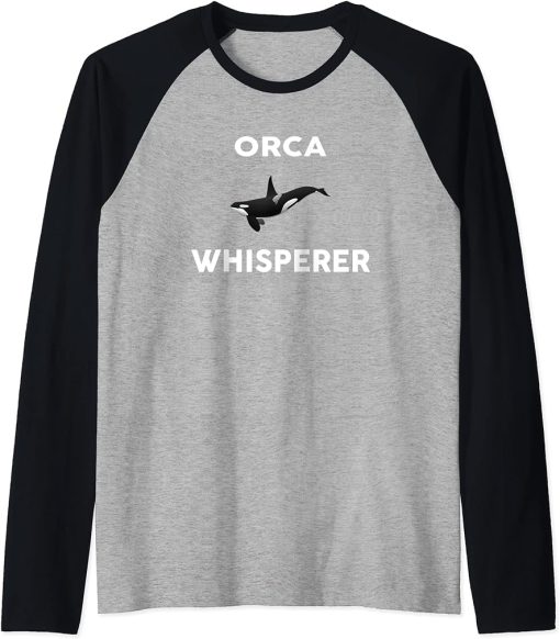 ORCA Whisperer T-Shirt Novelty ORCAS Raglan Baseball Tee