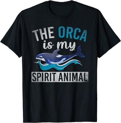 Killer Whale Waves Ocean Animal Gift Spirit Animal Orca T-Shirt