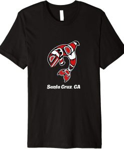 Native American Cruz Santa CA Tribal Orca Killer Whale Premium T-Shirt